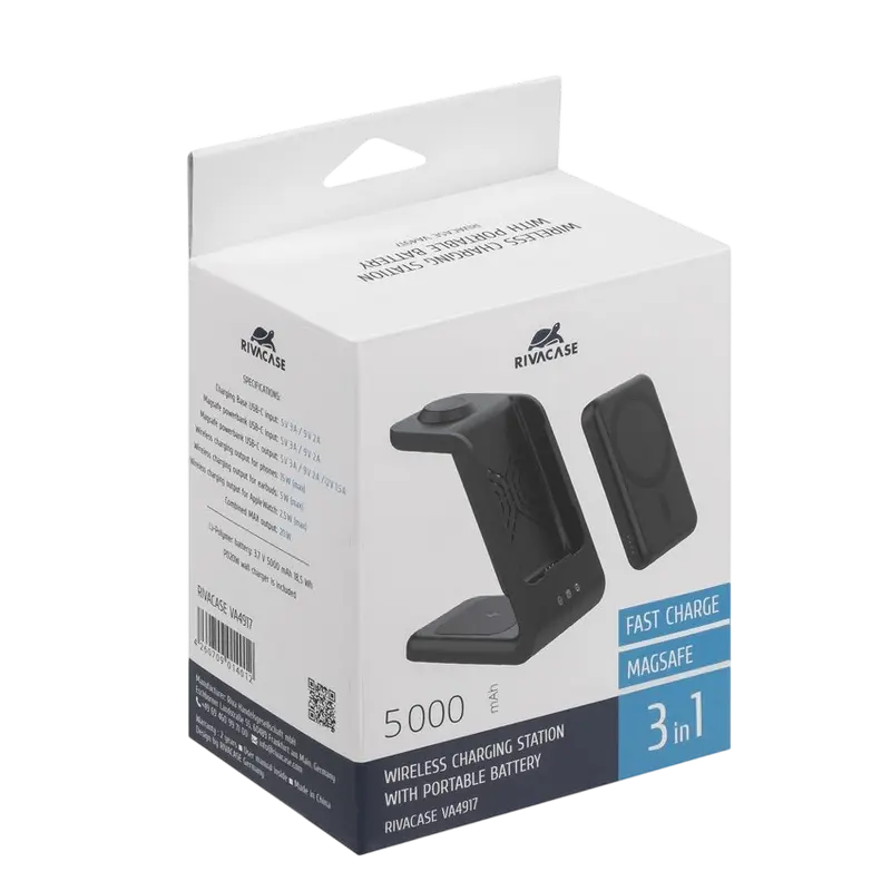Încărcător portabil Rivacase VA4917, 500mAh, Negru