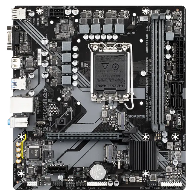 Placă de bază Gigabyte B760M H DDR4, LGA1700, Intel B760, Micro-ATX