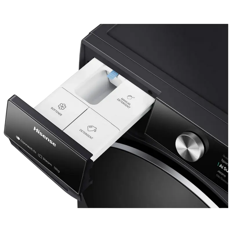 Mașină de spălat Hisense WF7S1247BB, 12kg, Negru