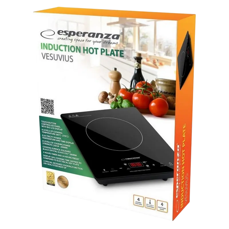 Индукционная настольная плита Esperanza EKH009, Чёрный