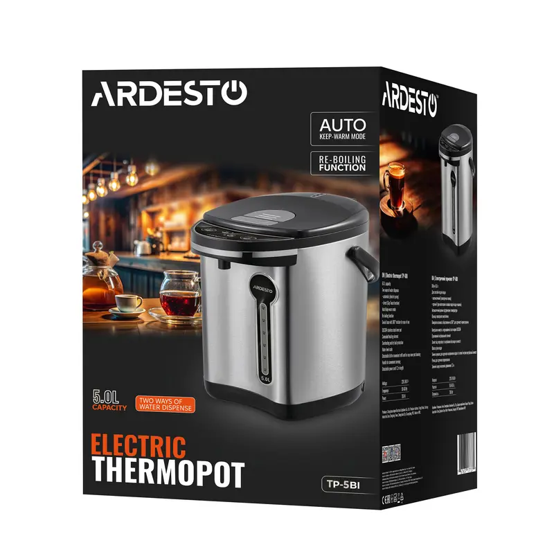 Термопот Ardesto TP-5BI, Нержавеющая сталь