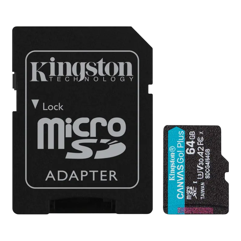 Cumpara  Suporturi de stocare - Card de Memorie Kingston Canvas Go! Plus, 64G..