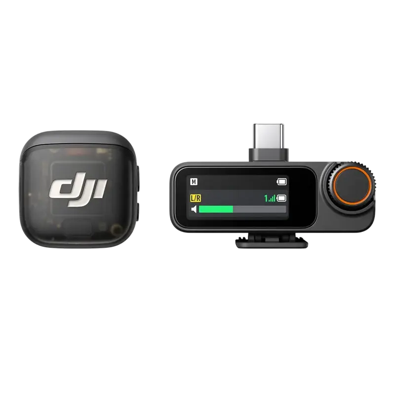 Microfon portabil pentru înregistrare vocală DJI Mic 3 (1 TX + 1 RX), Fără fir, Negru