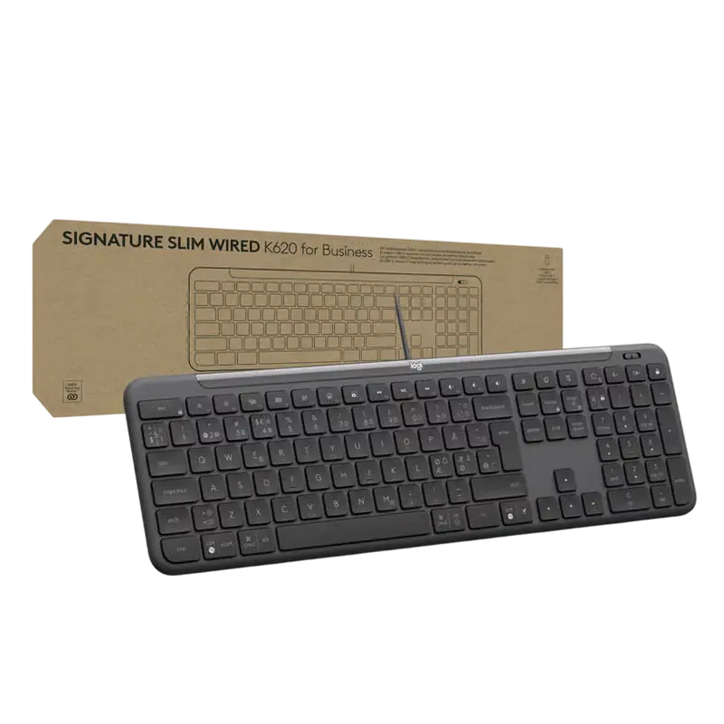Tastatură Logitech Signature Slim K620 for Business, Cu fir, Negru