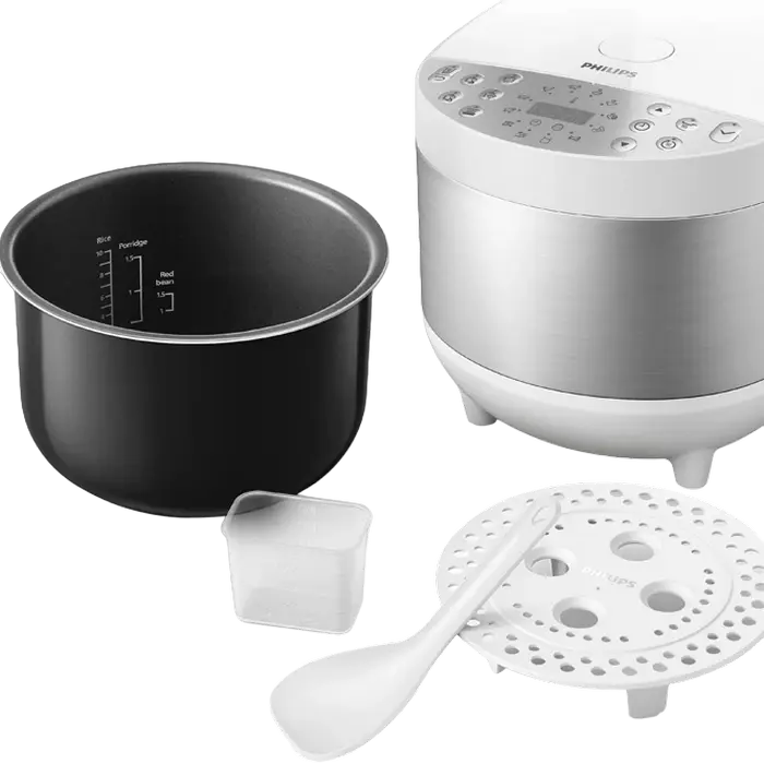 Мультиварка Philips HD4713/40, Белый | Серебристый