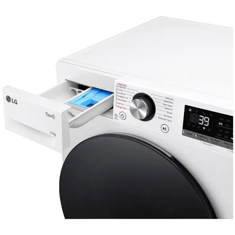 Mașină de spălat LG F4WR711S2W, 11kg, Alb