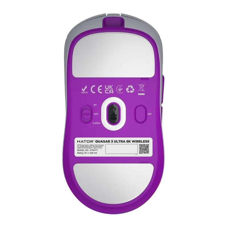 Gaming Mouse HATOR Quasar 3 Ultra 8K, Alb