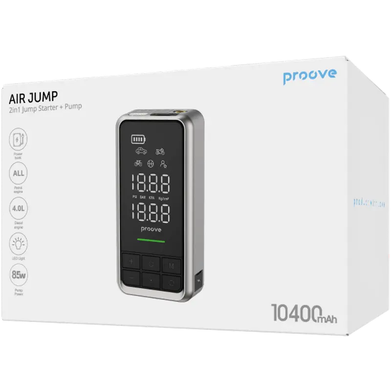Demaror + Pompă Proove Air Jump + Pump, Negru