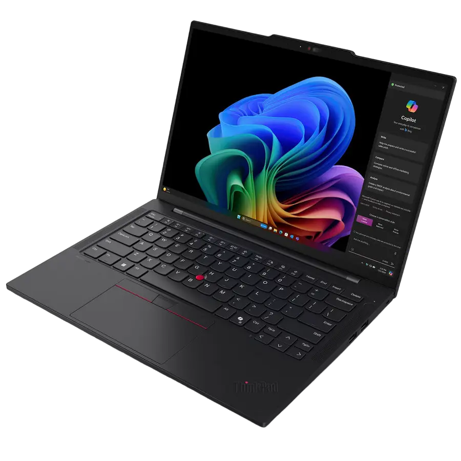 Laptop Business 14" Lenovo ThinkPad T14s Gen 6 (Snapdragon), Negru, Qualcomm Snapdragon X Elite X1E-78-100, 32GB/1024GB, Windows 11 Pro