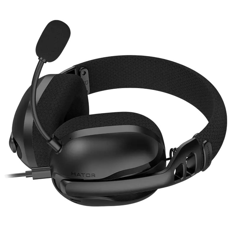 Căști gaming HATOR Hyperpunk 3 USB, Cu fir, Negru