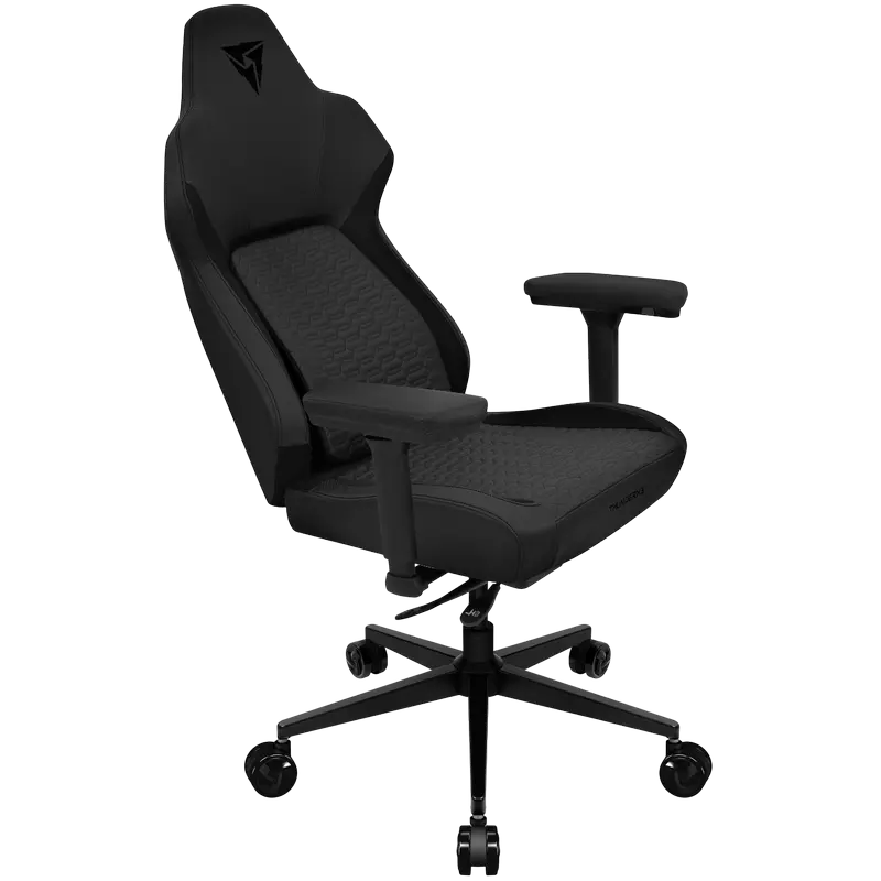 Scaun de gaming ThunderX3 Core Smart Racer, Material textil, Piele artificială, Negru