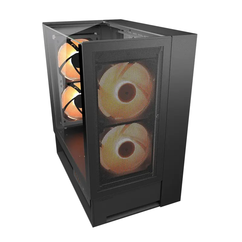 Carcasă PC Cougar OmnyX, Midi-Tower, Fără PSU, Negru