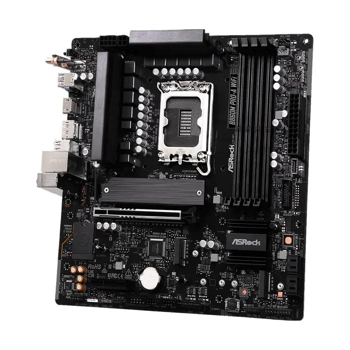 Placă de bază ASRock B860M PRO-A WIFI, LGA1851, Intel B860, Micro-ATX