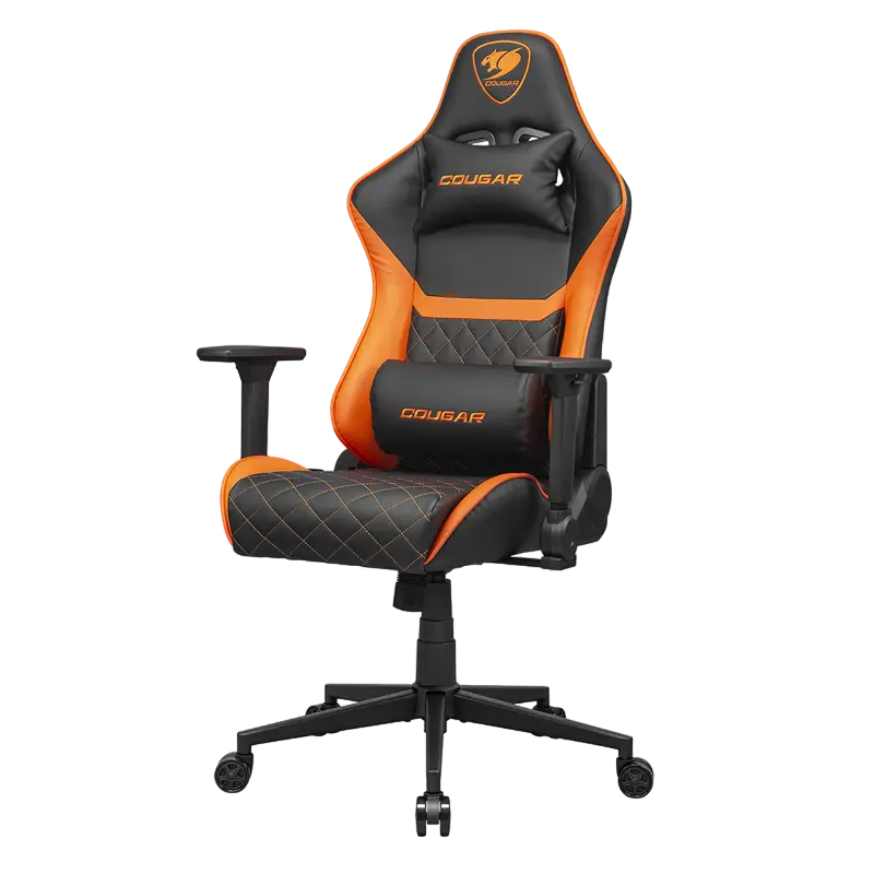 Scaun Gaming Cougar Armor One V2, PVC Piele, Negru | Portocaliu