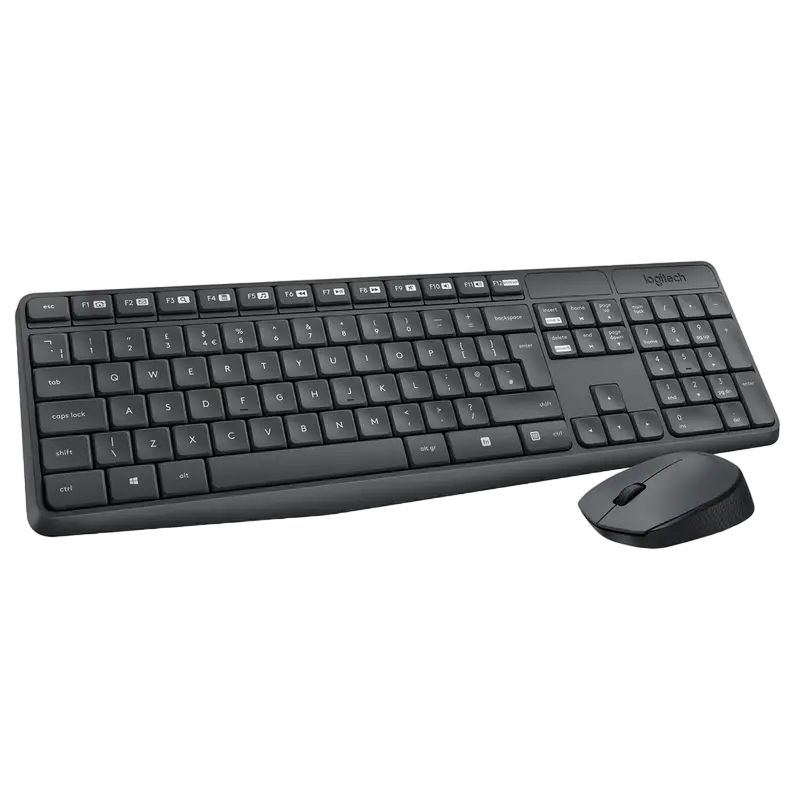 Клавиатура и мышь Logitech MK235, Беспроводное, Серый
