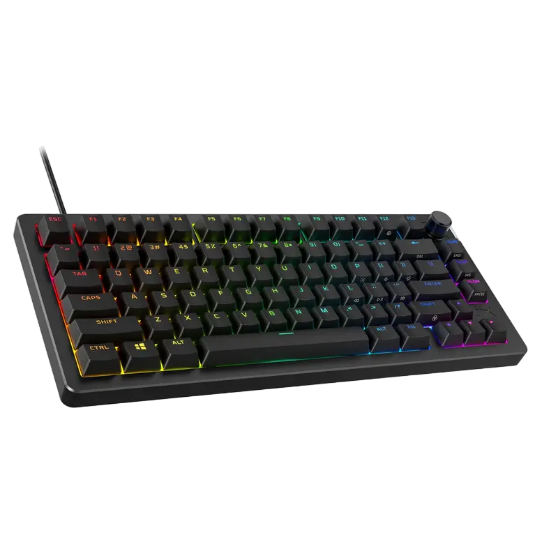 Tastatură HyperX Alloy Rise 75, Cu fir, Negru