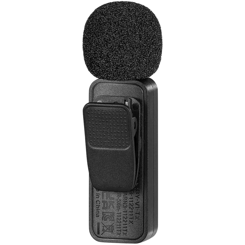 Microfon portabil pentru înregistrare vocală Boya BY-V1, Fără fir, Negru