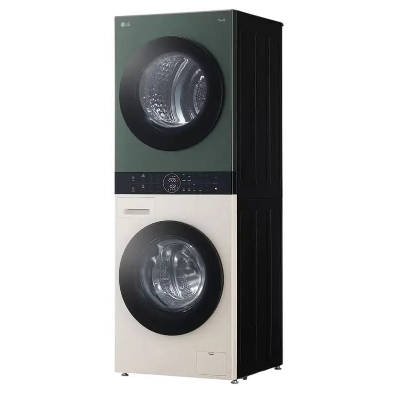 Mașină de spălat cu uscător LG WT1210EGF, 12kg, Verde | Bej