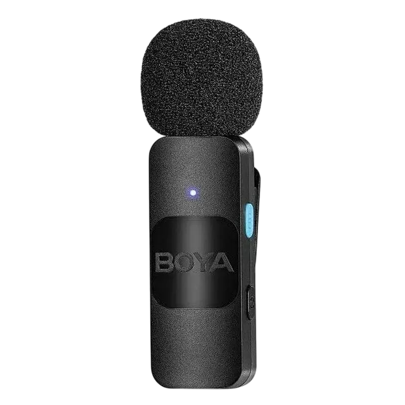 Microfon portabil pentru înregistrare vocală Boya BY-V20, Fără fir, Negru