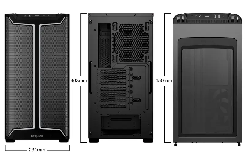 Компьютерный корпус be quiet! Pure Base 501 DX, Midi-Tower, Без блока питания, Чёрный