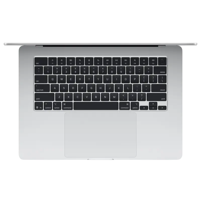 Laptop Apple MacBook Air A3241 de 15,3", Argintiu, M4 cu procesor și grafică cu 10 nuclee, 24GB/512GB, macOS Sequoia