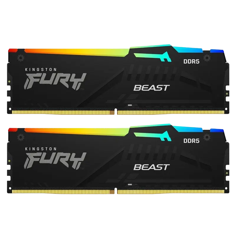Memorie RAM Kingston FURY Beast RGB, DDR5 SDRAM, 5600 MHz, 32 GB, KF556C36BBEAK2-32