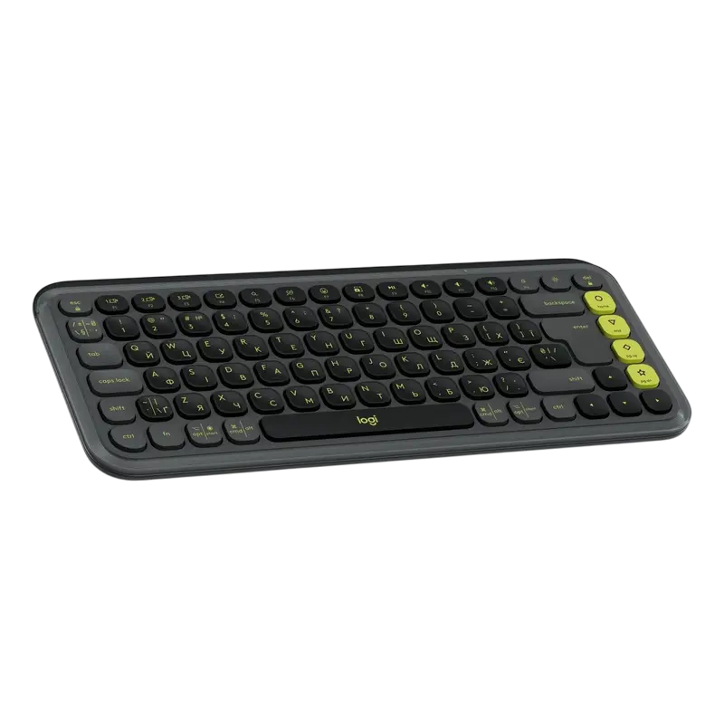 Set Tastatură + Mouse Logitech POP ICON Combo, Fără fir, Grafit | Verde