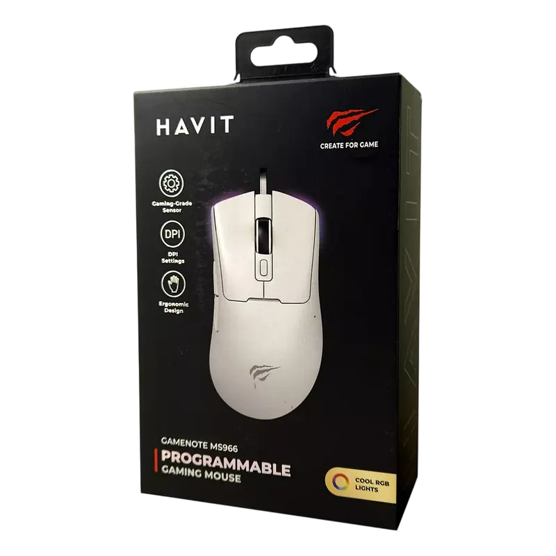 Gaming Mouse Havit MS966WB, Alb