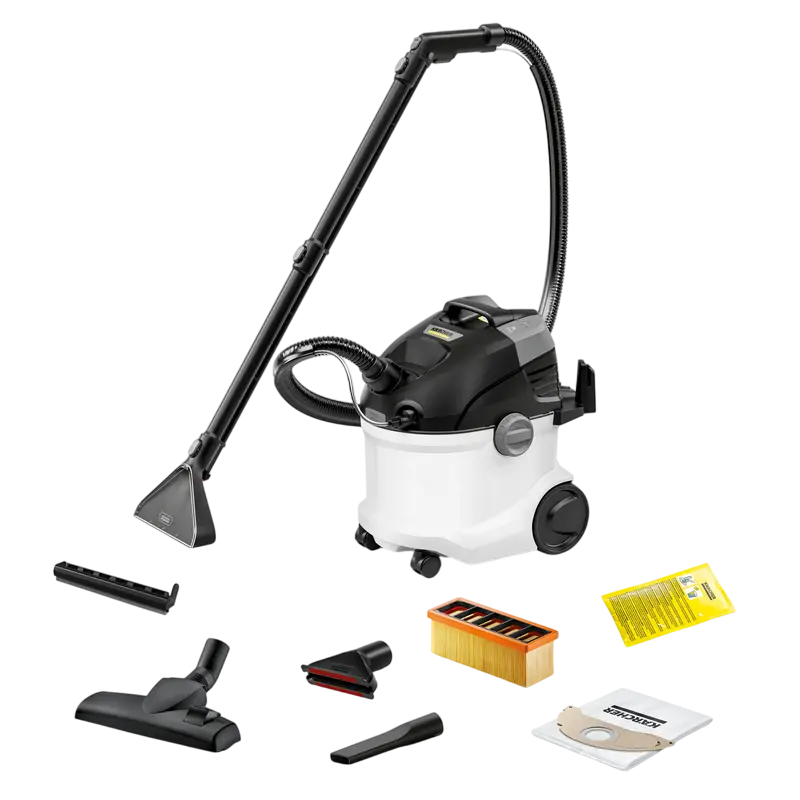 Aspirator Karcher SE 5 + Curatator de covoare RM 519, 1L, Alb