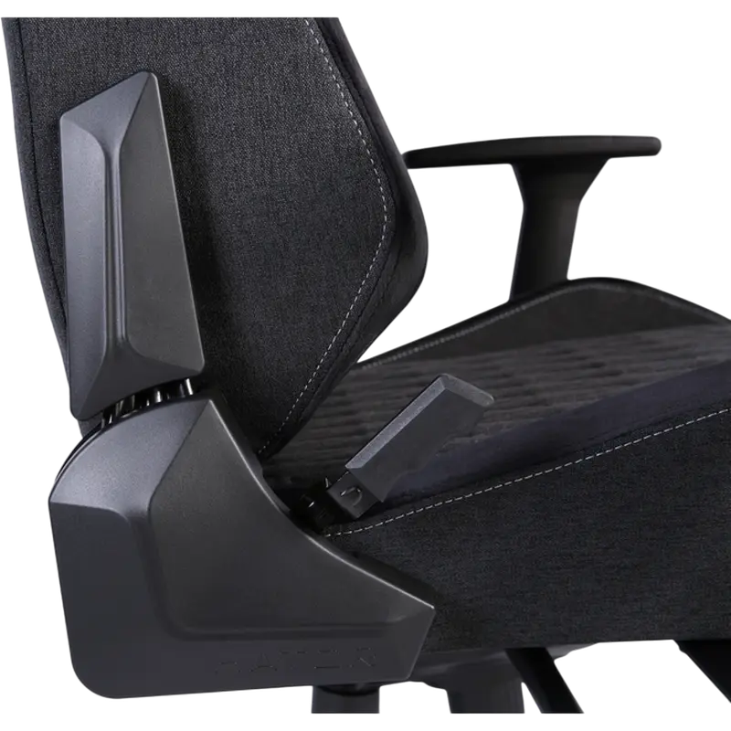 Scaun Gaming HATOR Ironsky Fabric, Țesătură, PU Piele, Negru