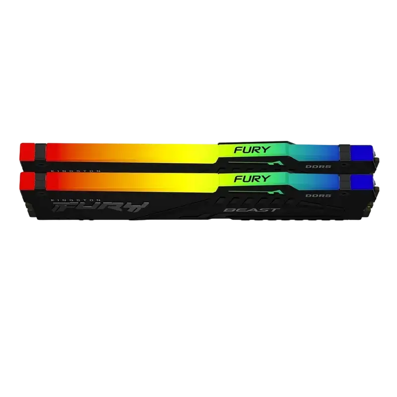 Memorie RAM Kingston FURY Beast RGB, DDR5 SDRAM, 6400 MHz, 32GB, KF564C32BBEAK2-32