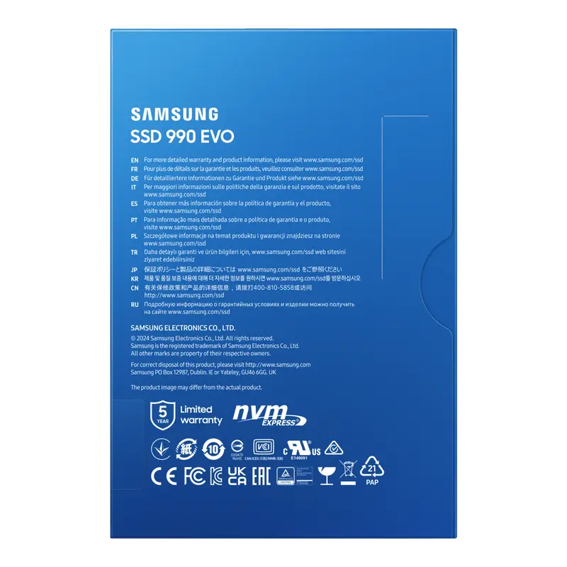 Unitate SSD Samsung 990 EVO MZ-V9E1T0BW, 1024GB
