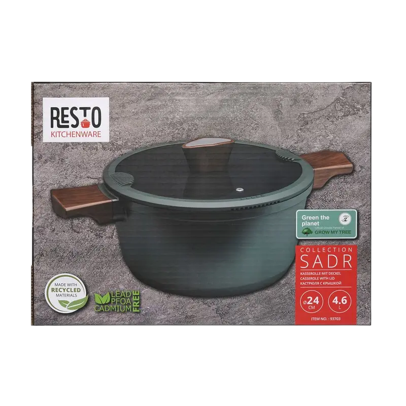 Tigaie RESTO 93703, 4.6l, 24cm, Verde