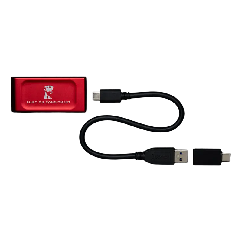 SSD portabil extern Kingston XS1000 BoC, 2 TB, Roșu (SXS1000R/2000GA)