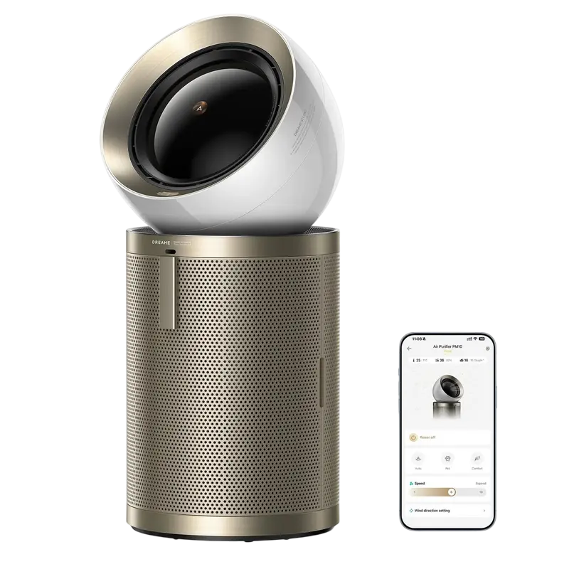 Purificator de aer Dreame PM10, Aur | Alb