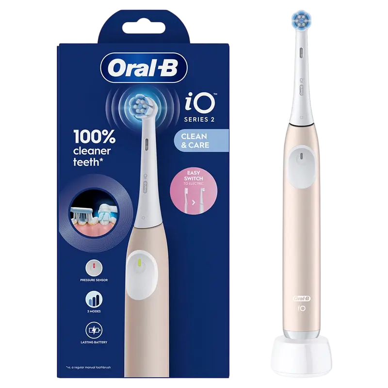 Periuță de dinți electrică Braun Oral-B iO2, Calm Pink