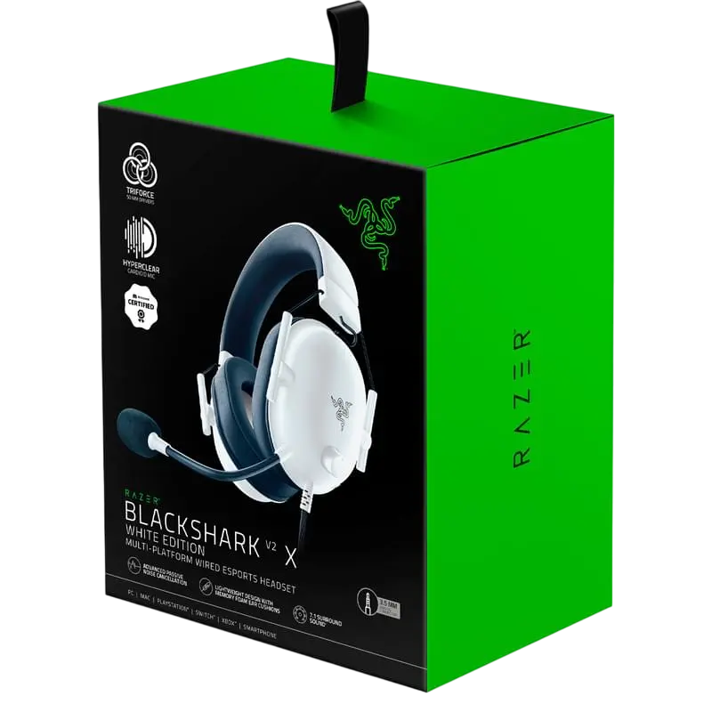 Игровые наушники / гарнитура Razer BlackShark V2 HyperSpeed, Беспроводной/Проводной, Белый