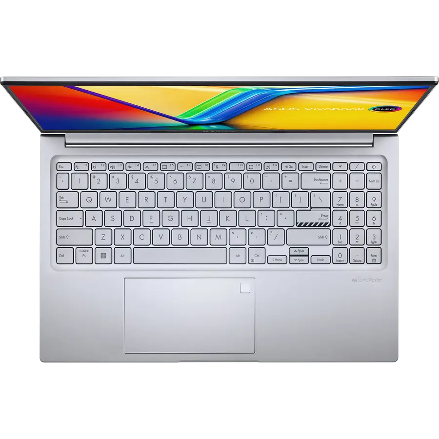 Laptop 15,6" ASUS Vivobook 15 OLED M1505YA, Cool Silver, AMD Ryzen 7 7730U, 16GB/1024GB, Fără SO