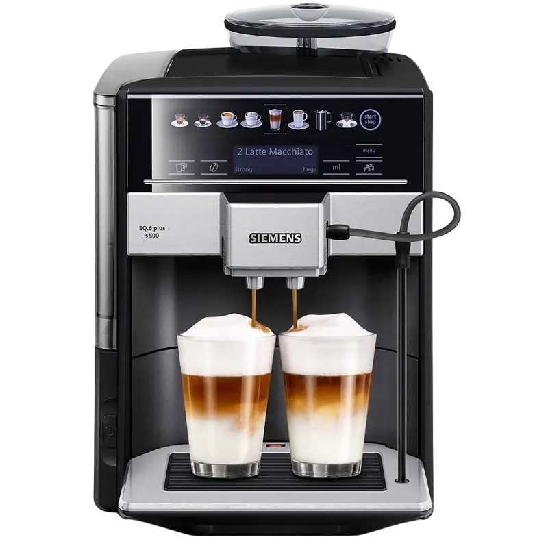 Aparat de cafea Siemens TE655319RW, Negru | Oțel inoxidabil