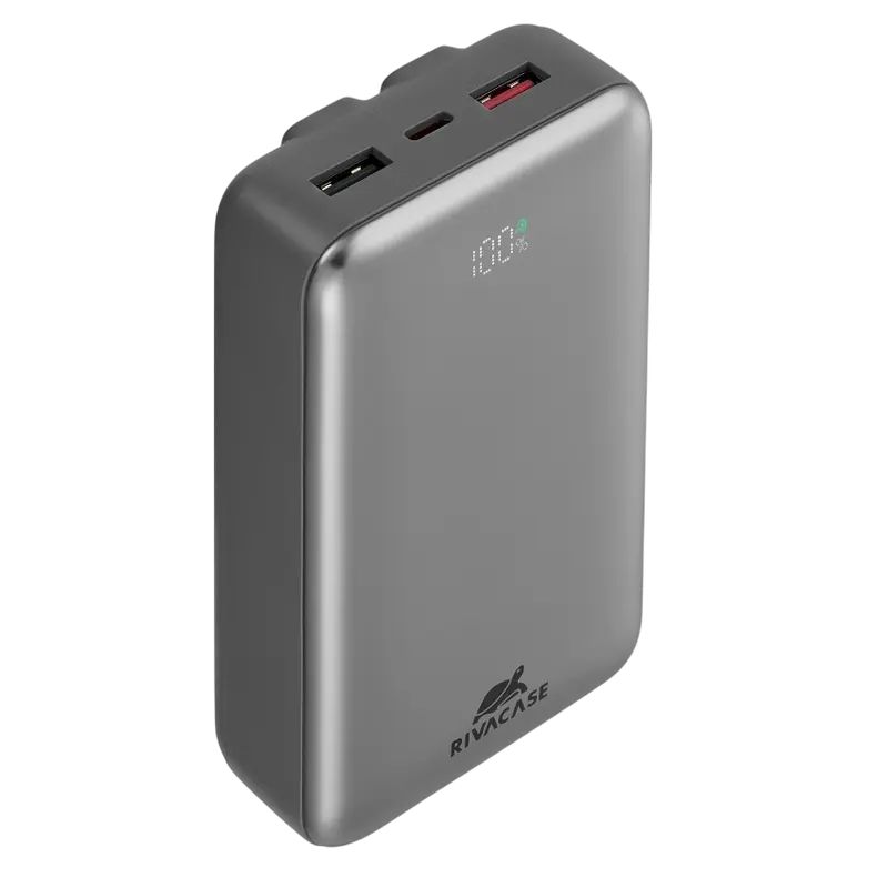 Încărcător portabil Rivacase VA2612, 20000mAh, Argintiu