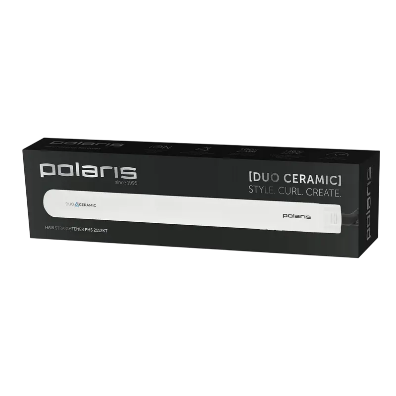Îndreptător de păr Polaris PHS2112KT, Alb