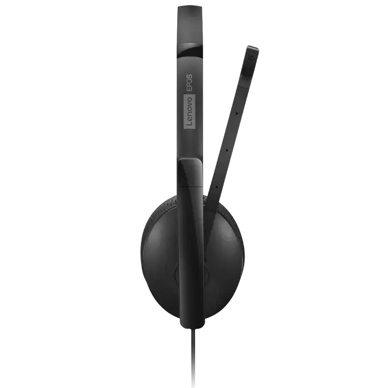 Căști Lenovo VoIP Teams Wired, Negru