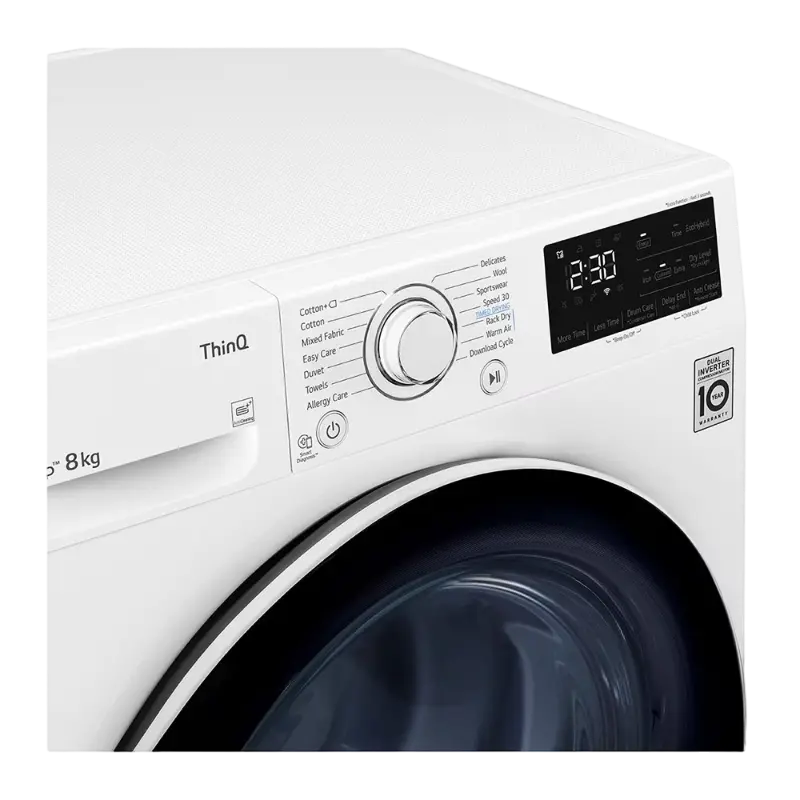 Mașină de uscat LG RH80V3AV6N, 8kg, Alb