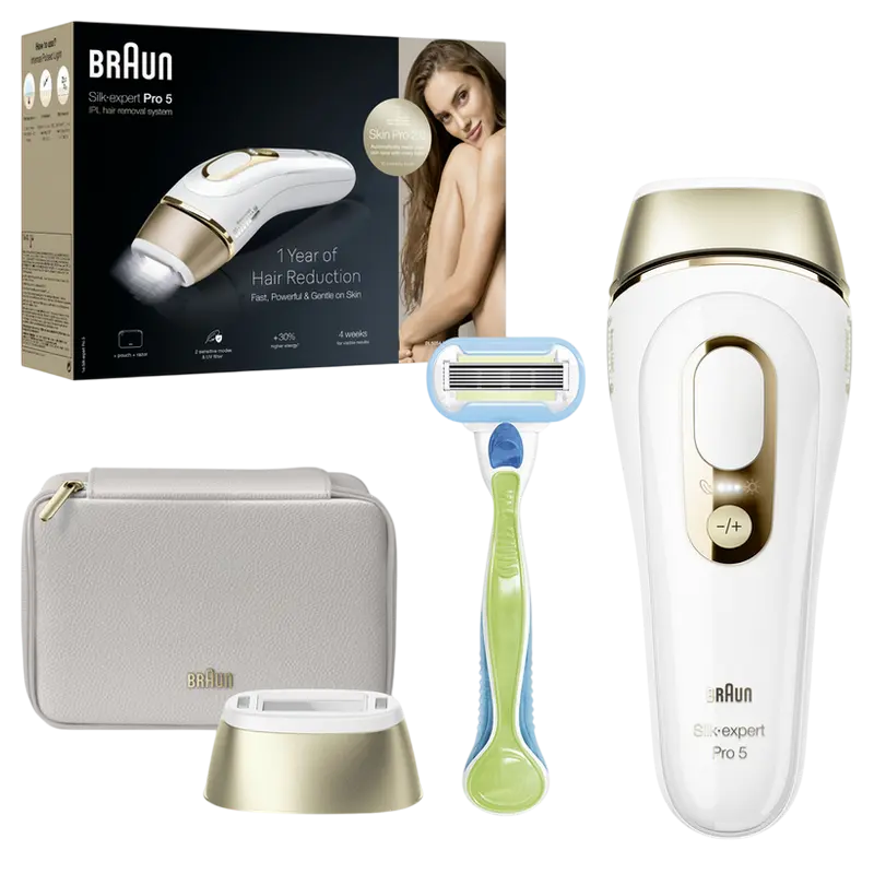 Fotoepilator Braun Silk-expert Pro 5 PL5052, Alb | Aurie