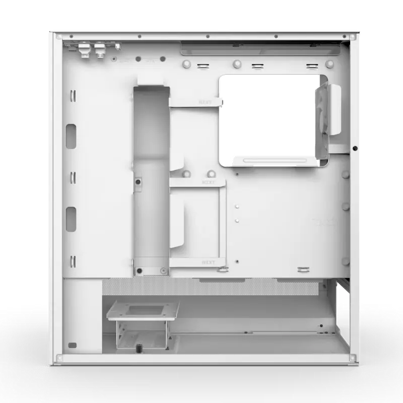 Carcasă PC NZXT H5 Flow RGB, Midi-Tower, Fără PSU, Alb