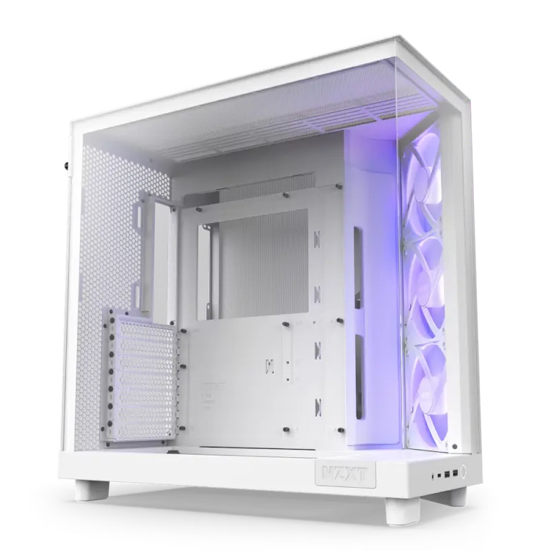 Компьютерный корпус NZXT H6 Flow RGB, Midi-Tower, Без блока питания, Белый