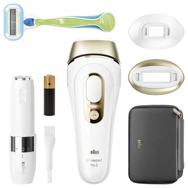 Epilator foto Braun Silk-expert Pro 5 PL5146, Alb | Auriu