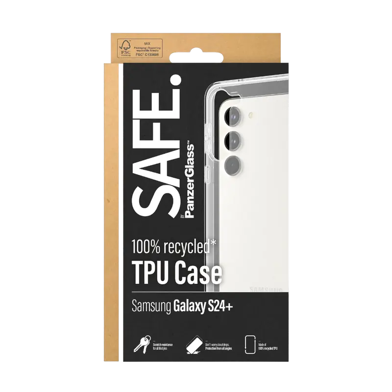 Husa PanzerGlass SAFE pentru Samsung Galaxy S24+, Transparent
