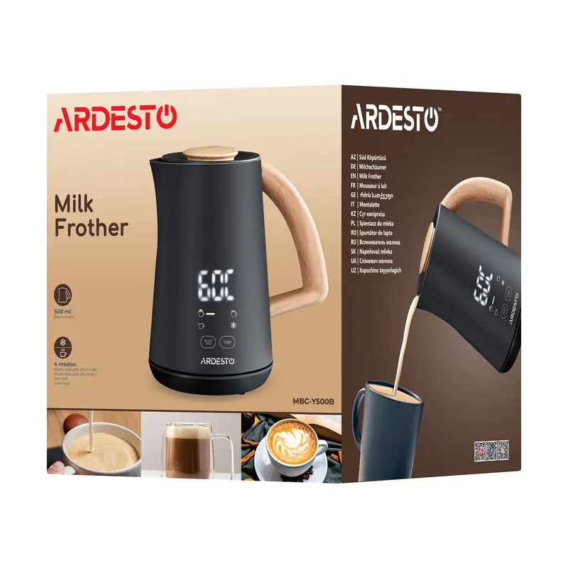 Вспениватель молока Ardesto MBC-Y500B, Черный