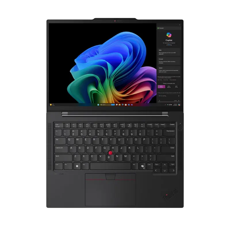 Ноутбук для бизнеса 14" Lenovo ThinkPad T14s Gen 6 (Snapdragon), Чёрный, Qualcomm Snapdragon X Elite X1E-78-100, 32Гб/1024Гб, Windows 11 Pro